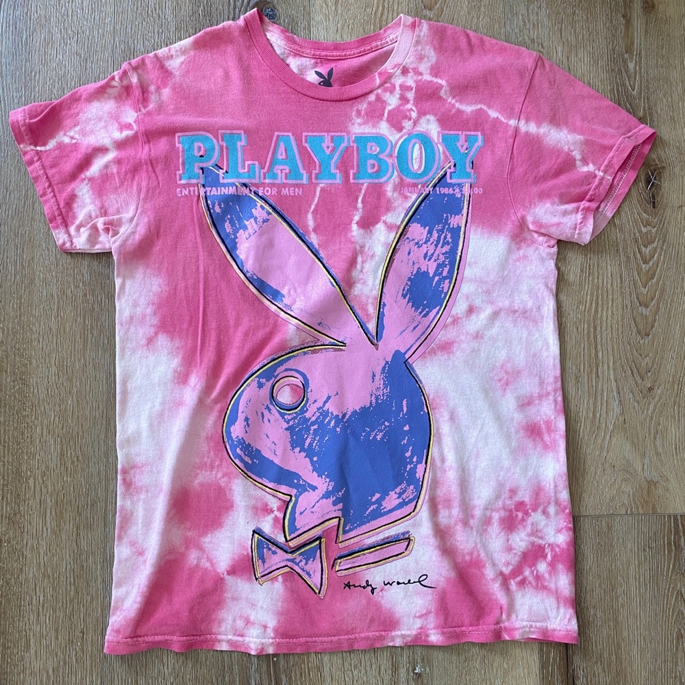 PLAYBOY Tie-Dye Bunny Logo Tee M